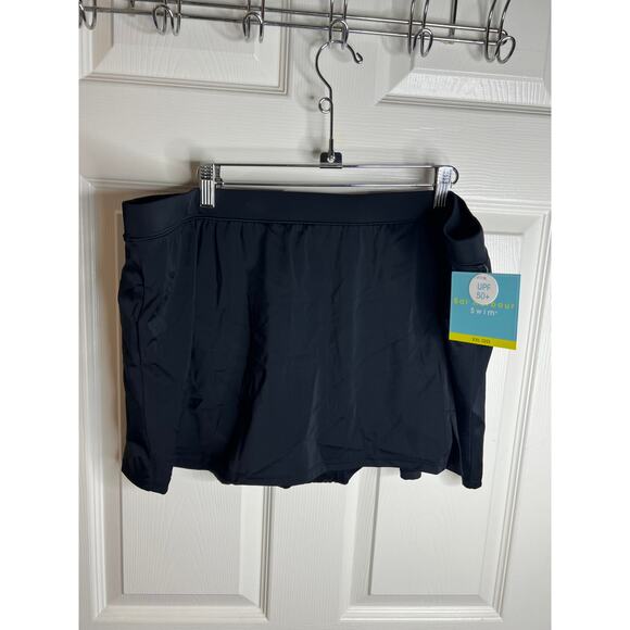 Bal Harbour Women's Tummy Control UPF 50+ Swim Skirt Black NEW ~ Size XXL - Picture 2 of 6